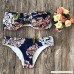 Alangbudu Women's Two Pieces Push Up Top Floral Twist Bandeau Bikini Sets Multicolor B07NPQZRC9